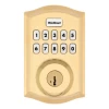 Kwikset Home Connect HC620 TRL ZW700 Traditional Keypad Connected Smart Lock With Z-Wave Brass