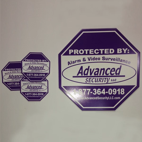 Advanced Security Sign/Decal 3-Pack